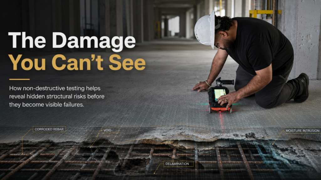 Hidden damage inside concrete